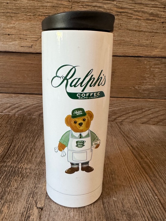 Ralph Lauren Other - Ralph Lauren White Travel Tumbler with Green Bear Logo